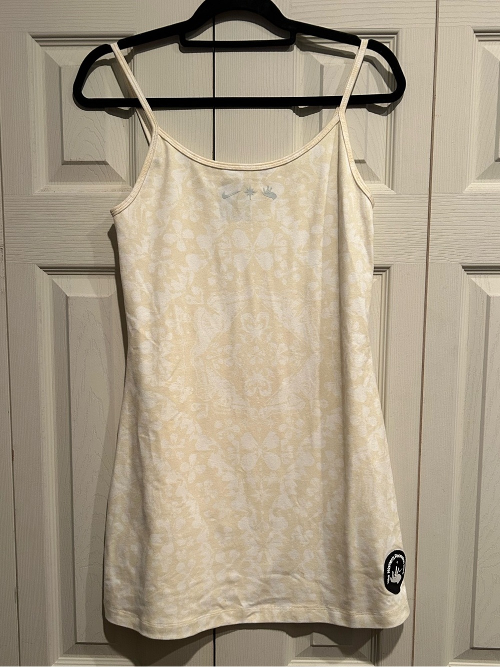 Nike Cream Floral Slip Dress with Subtle Print